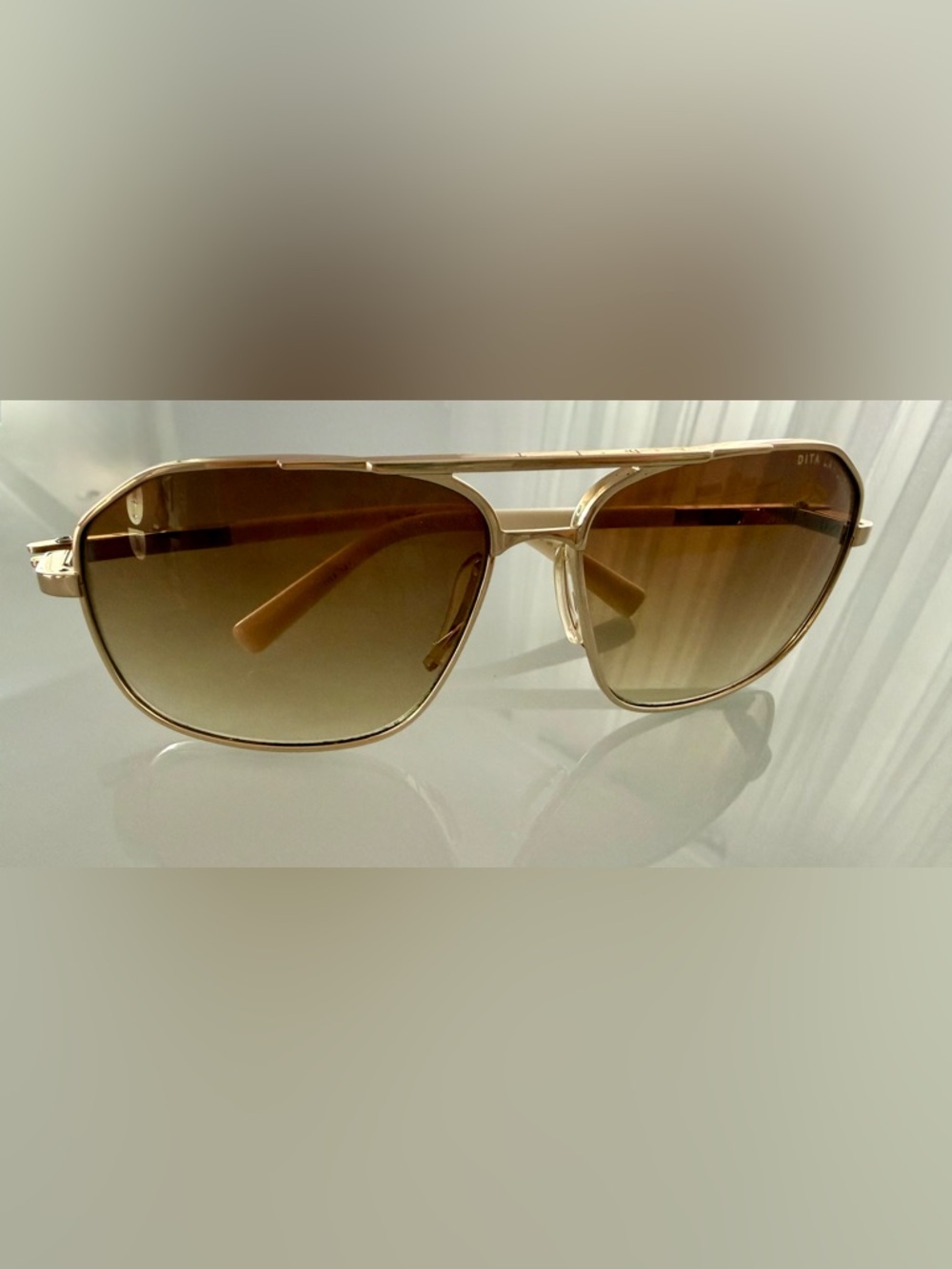 Dita Landmark Titanium DRX2022 Unisex Aviator Sunglasses- OG Case- Made in Japan - Picture 15 of 16